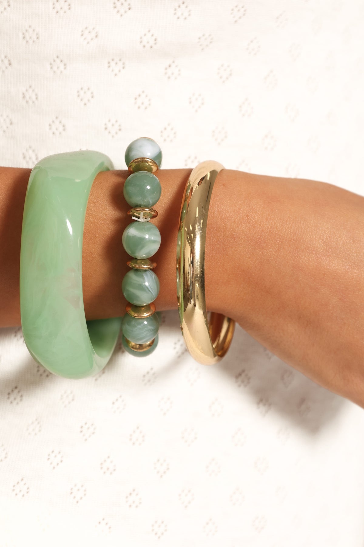 Cassidy Bangle Set in Green – view 7 of 7