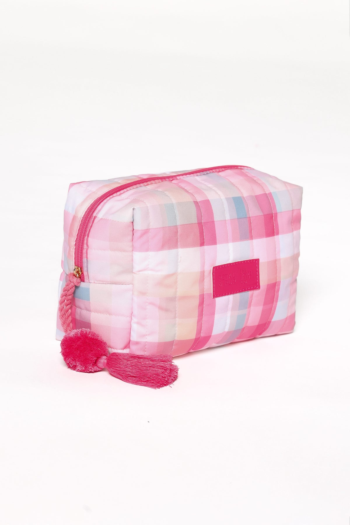 Cosmetic Case in Pink Picnic Plaid – view 4 of 7