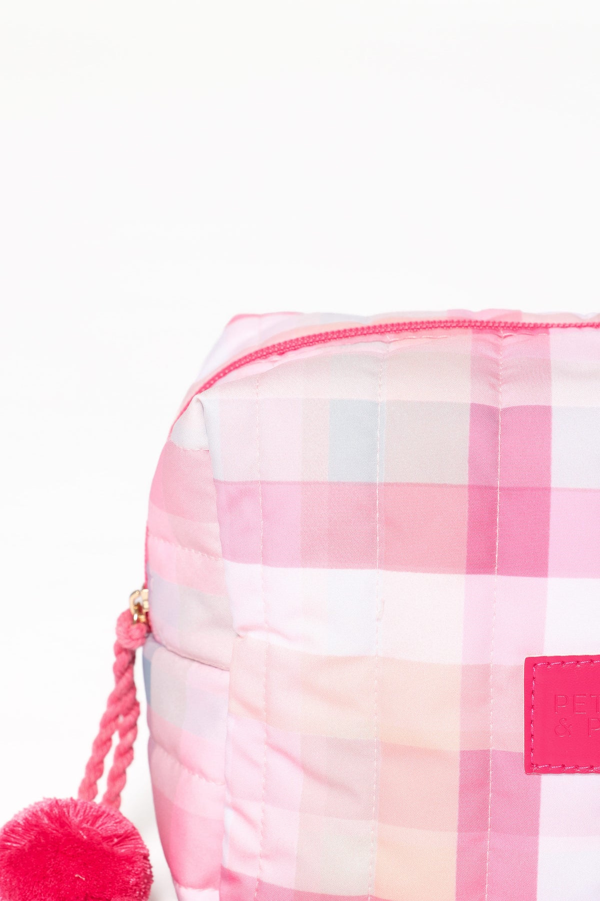 Cosmetic Case in Pink Picnic Plaid – view 6 of 7