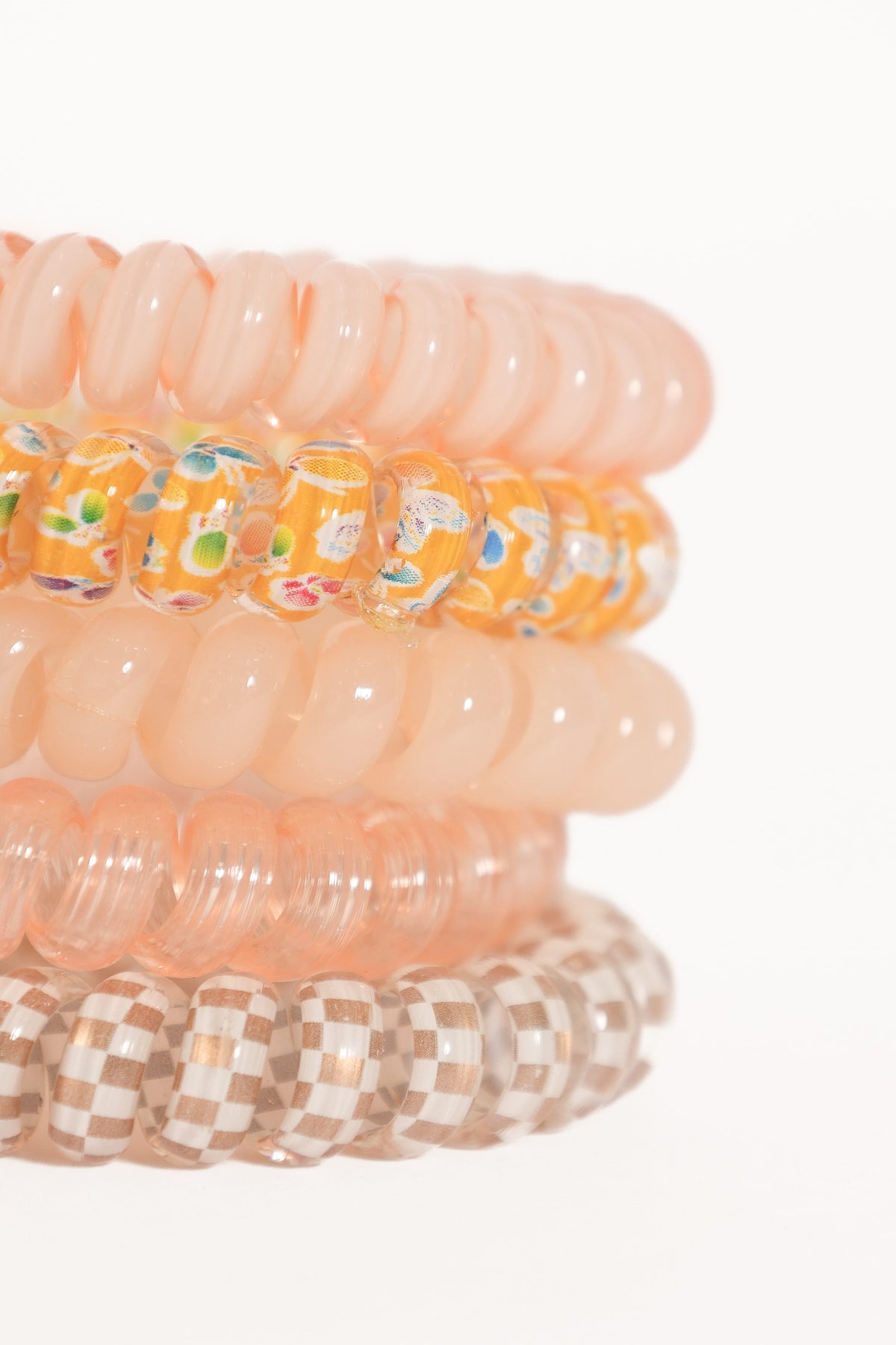 Elodie Hair Tie Set in Pink Multi – view 3 of 4