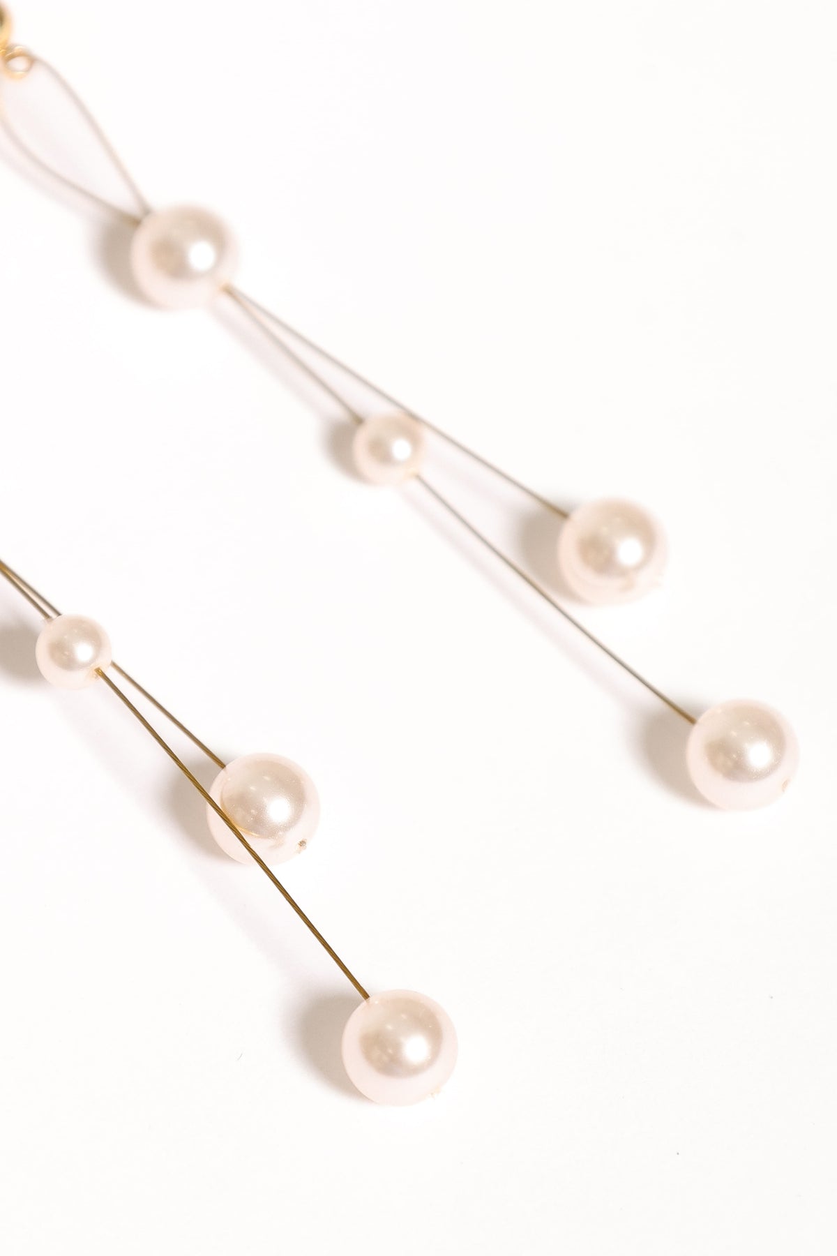 Isabelle Drop Earrings in Gold Pearl – view 3 of 4
