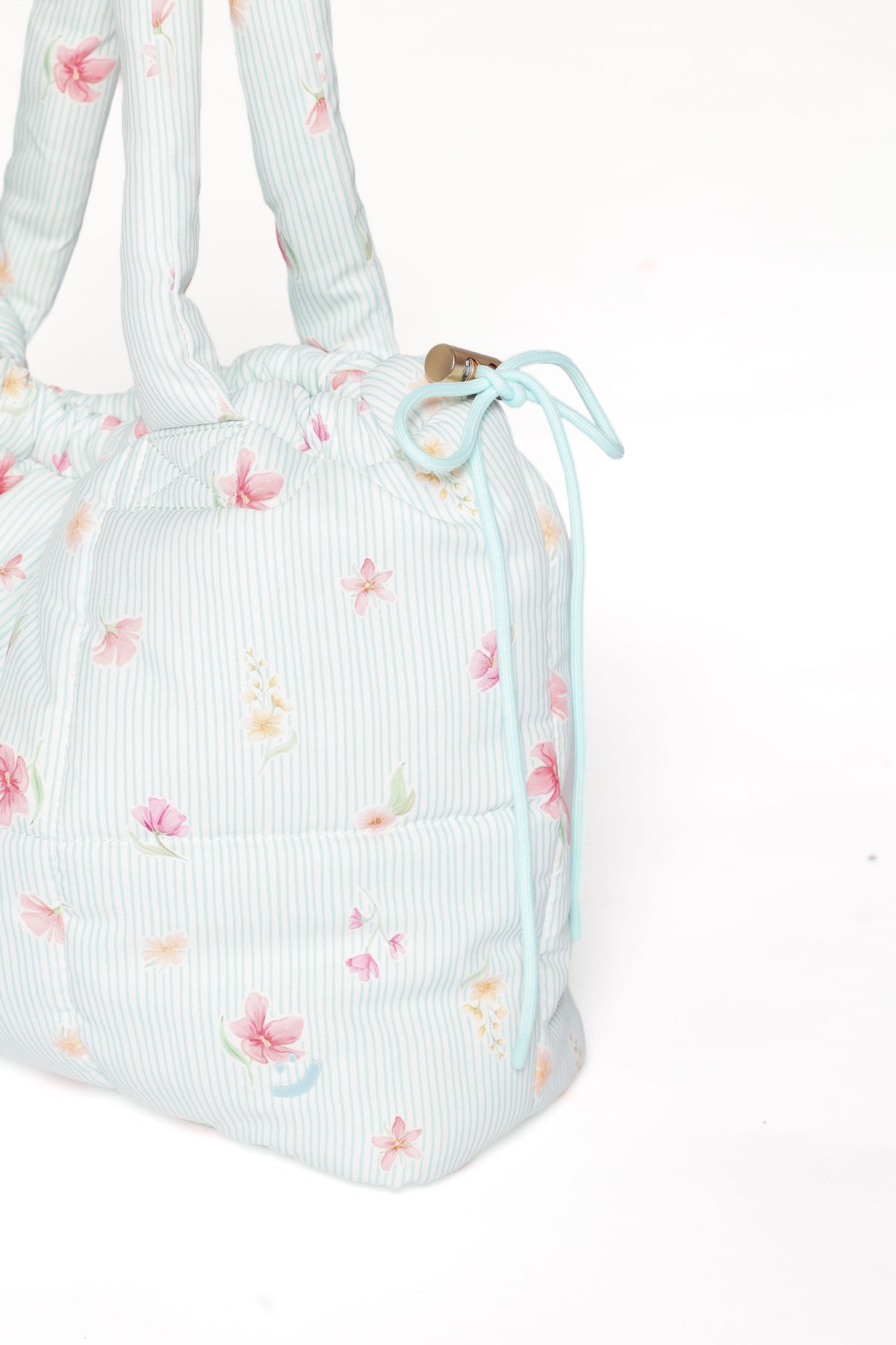 Marshmallow Midi Tote in Blue Garden Stripe – view 8 of 10