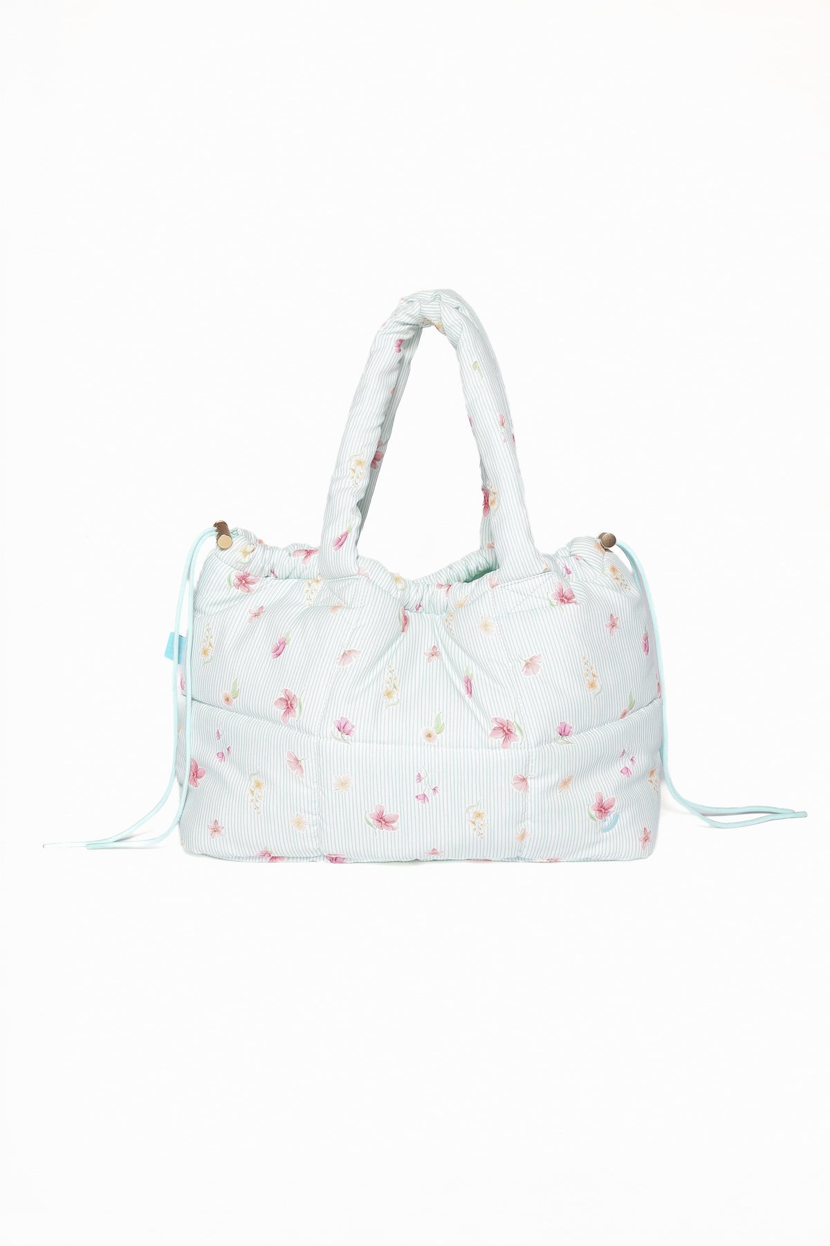 Marshmallow Midi Tote in Blue Garden Stripe – view 5 of 10