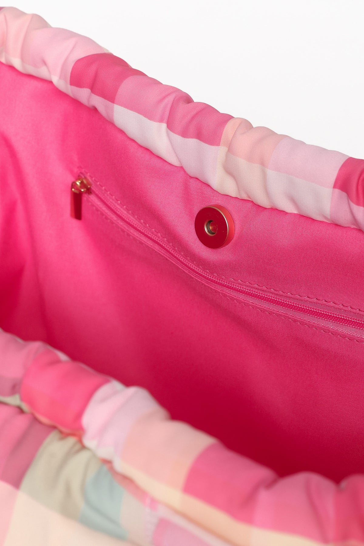 Marshmallow Midi Tote in Pink Picnic Plaid – view 6 of 10