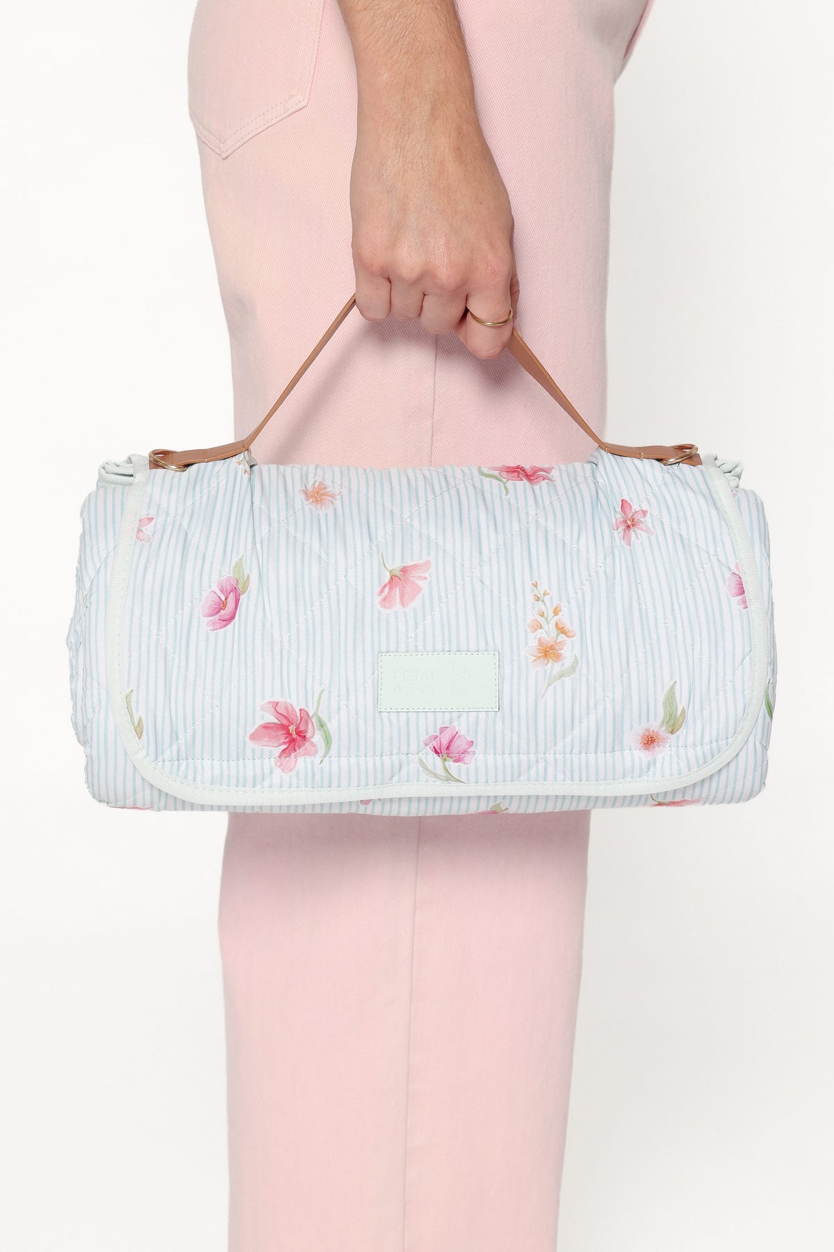 Picnic Rug in Blue Garden Stripe – view 7 of 9