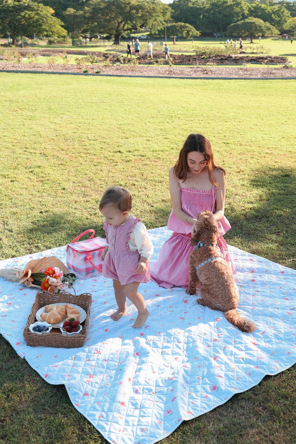 Picnic Rug in Blue Garden Stripe – view 9 of 9