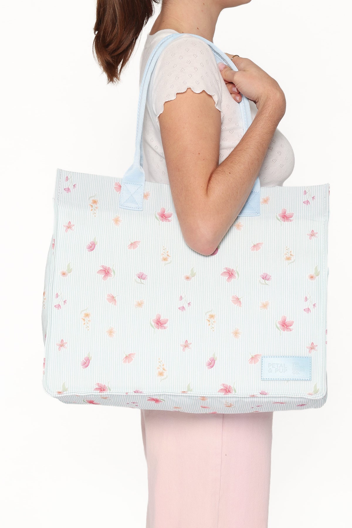 Ultimate Tote Bag in Blue Garden Stripe – view 6 of 8