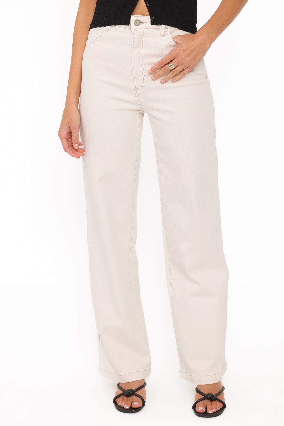 Abrand 94 Wide Leg Jeans in Vanilla – view 1 of 5