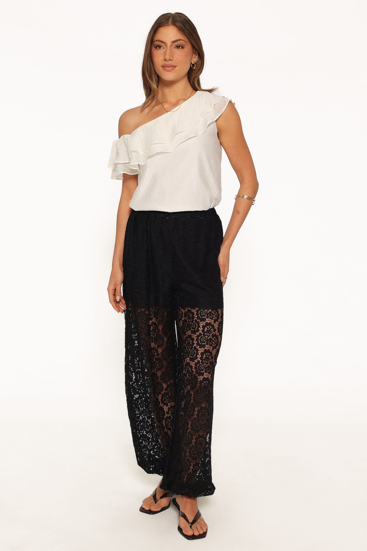 Chloe Balloon Lace Pant in Black – view 1 of 5