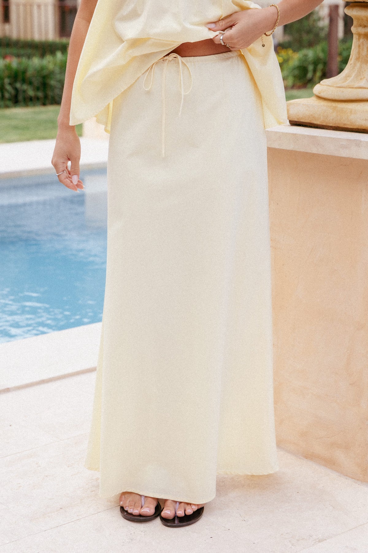Elena Cotton Maxi Skirt in Butter Yellow – view 8 of 8