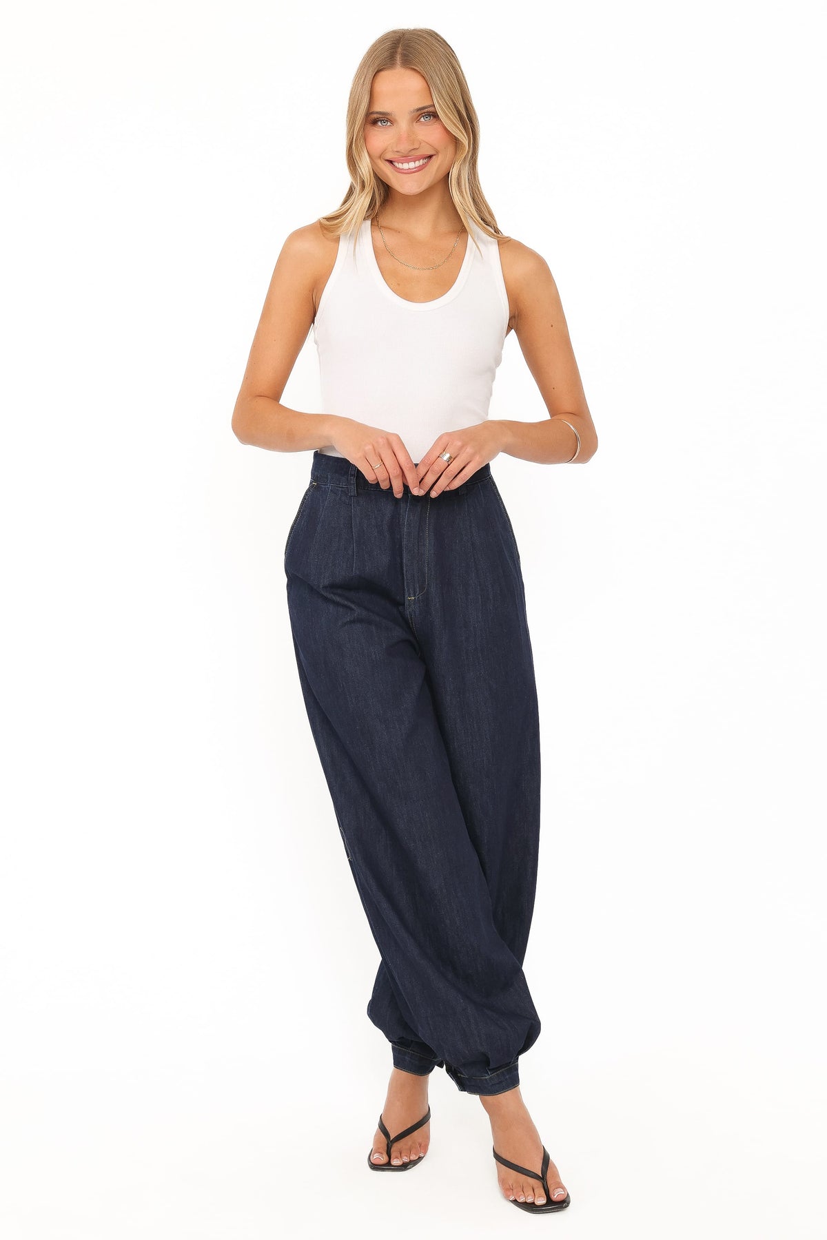 Melita Balloon Leg Denim Jeans in Indigo – view 5 of 6