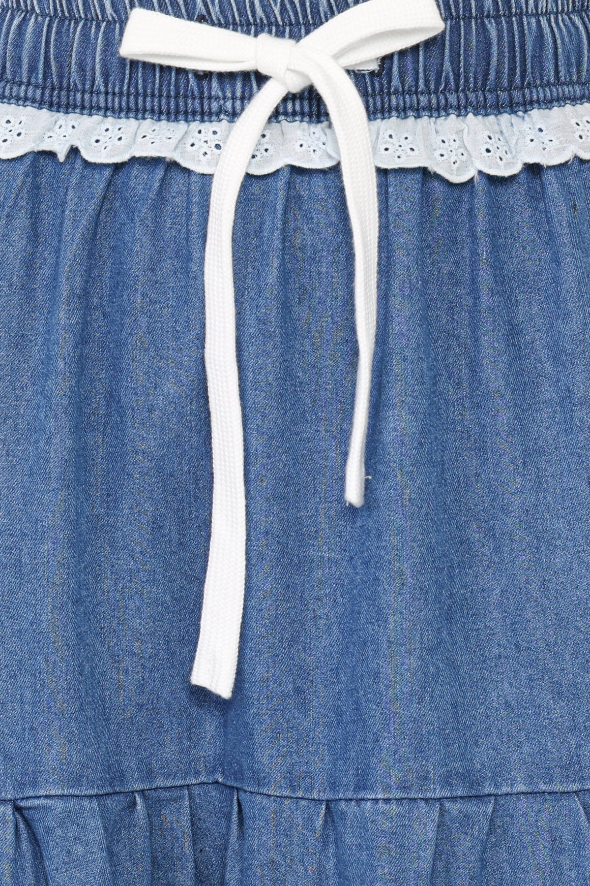 Scout Tiered Denim Maxi Skirt in Medium Wash – view 6 of 6