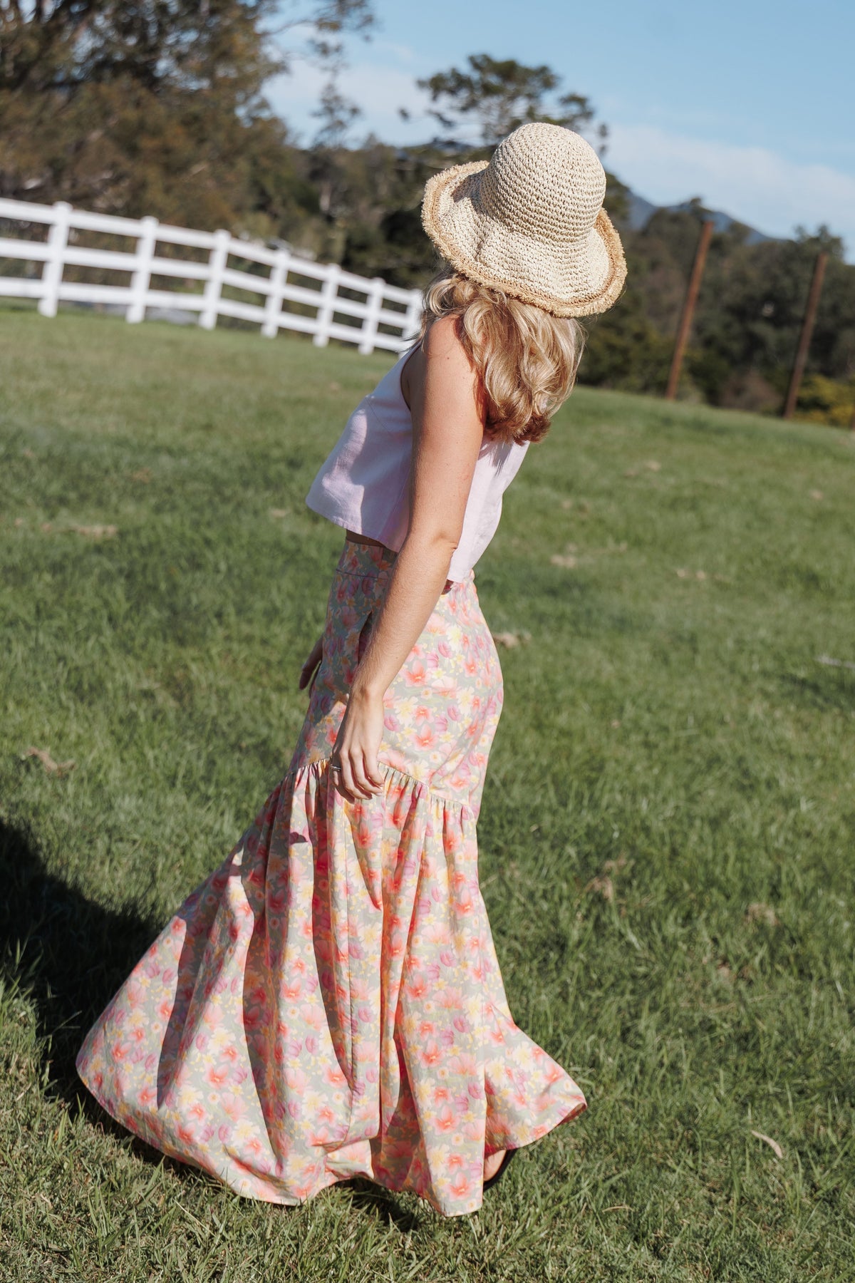 Shelbie Maxi Skirt in Sage Wildflower – view 8 of 8