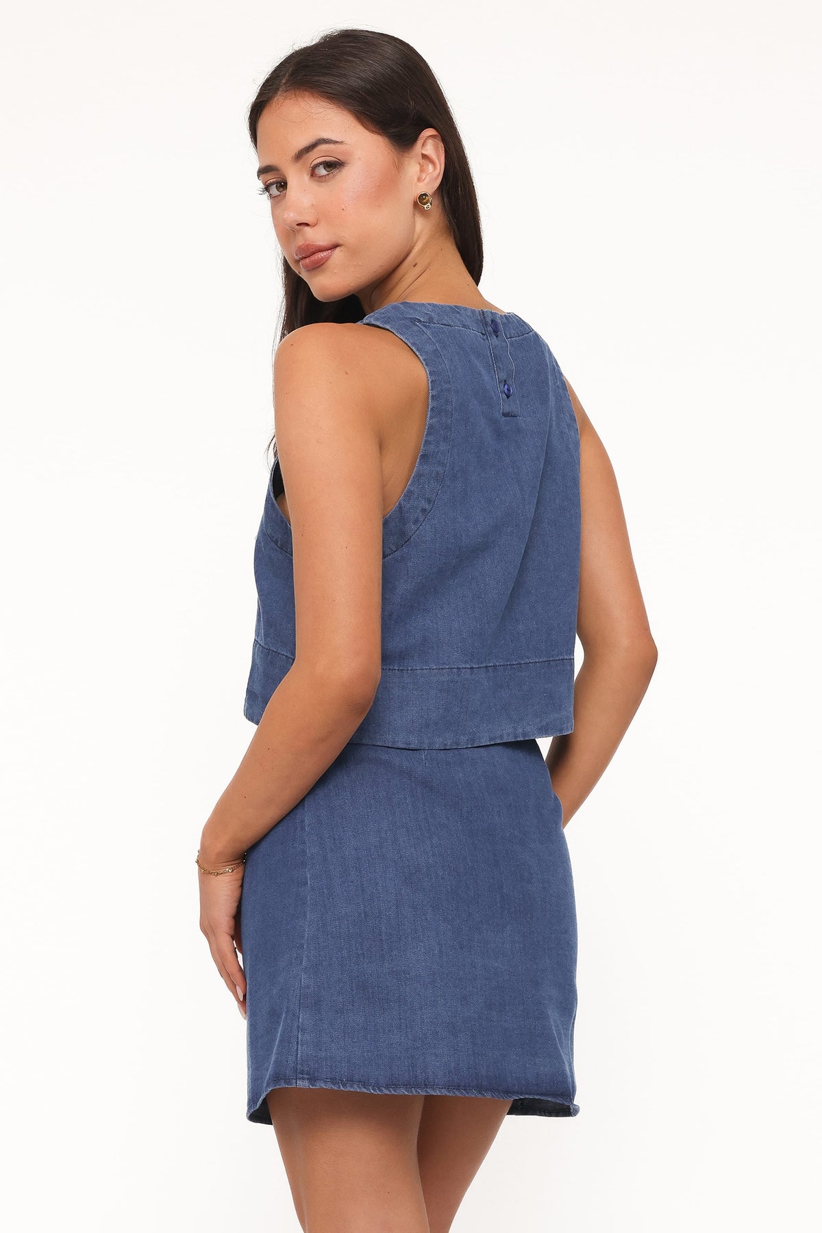 Siena Wrap Skirt in Denim Wash – view 4 of 6