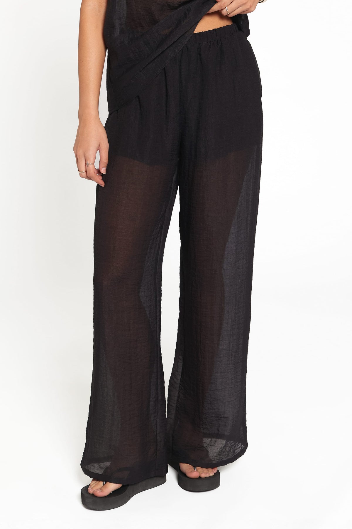 Vayla Sheer Pant in Black – view 2 of 5
