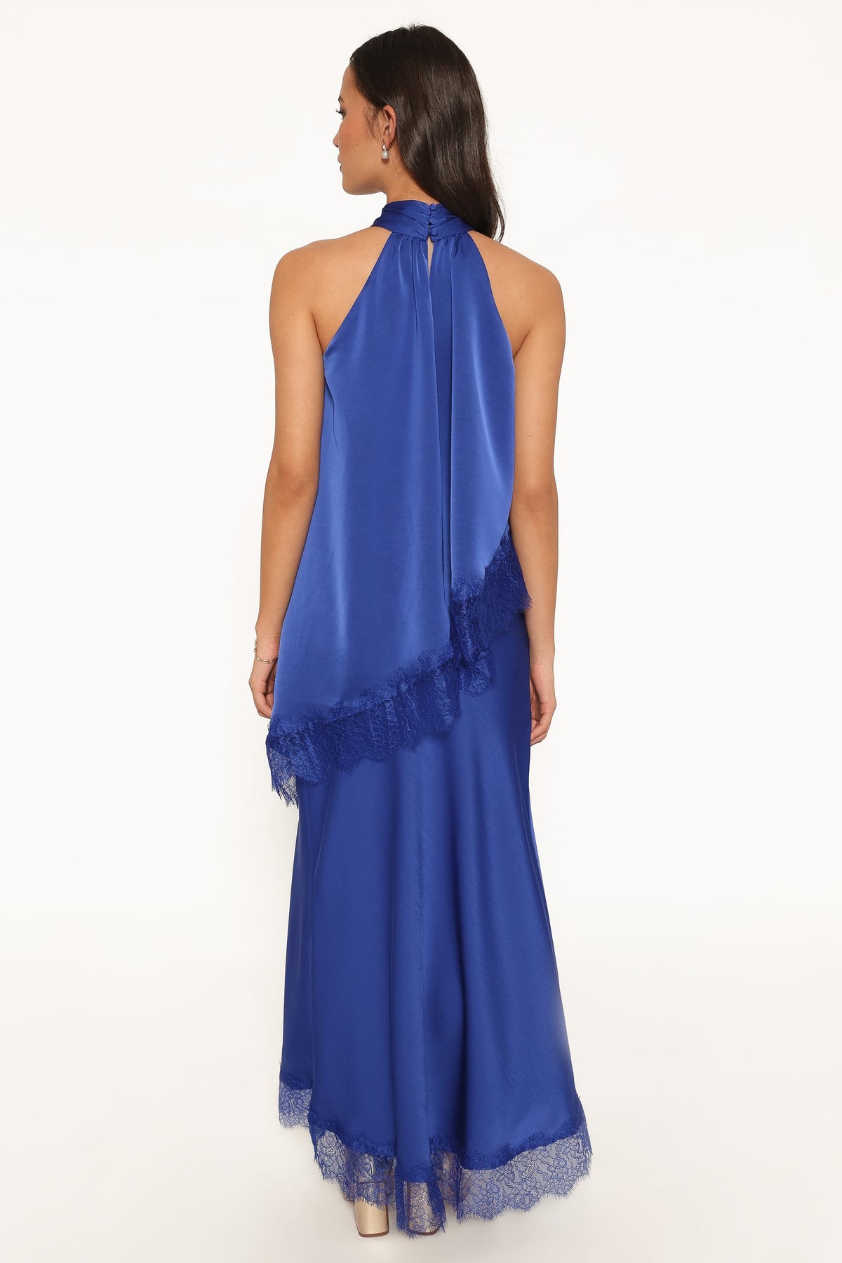 Zarni Lace Trim Maxi Skirt in Lapis Blue – view 5 of 7