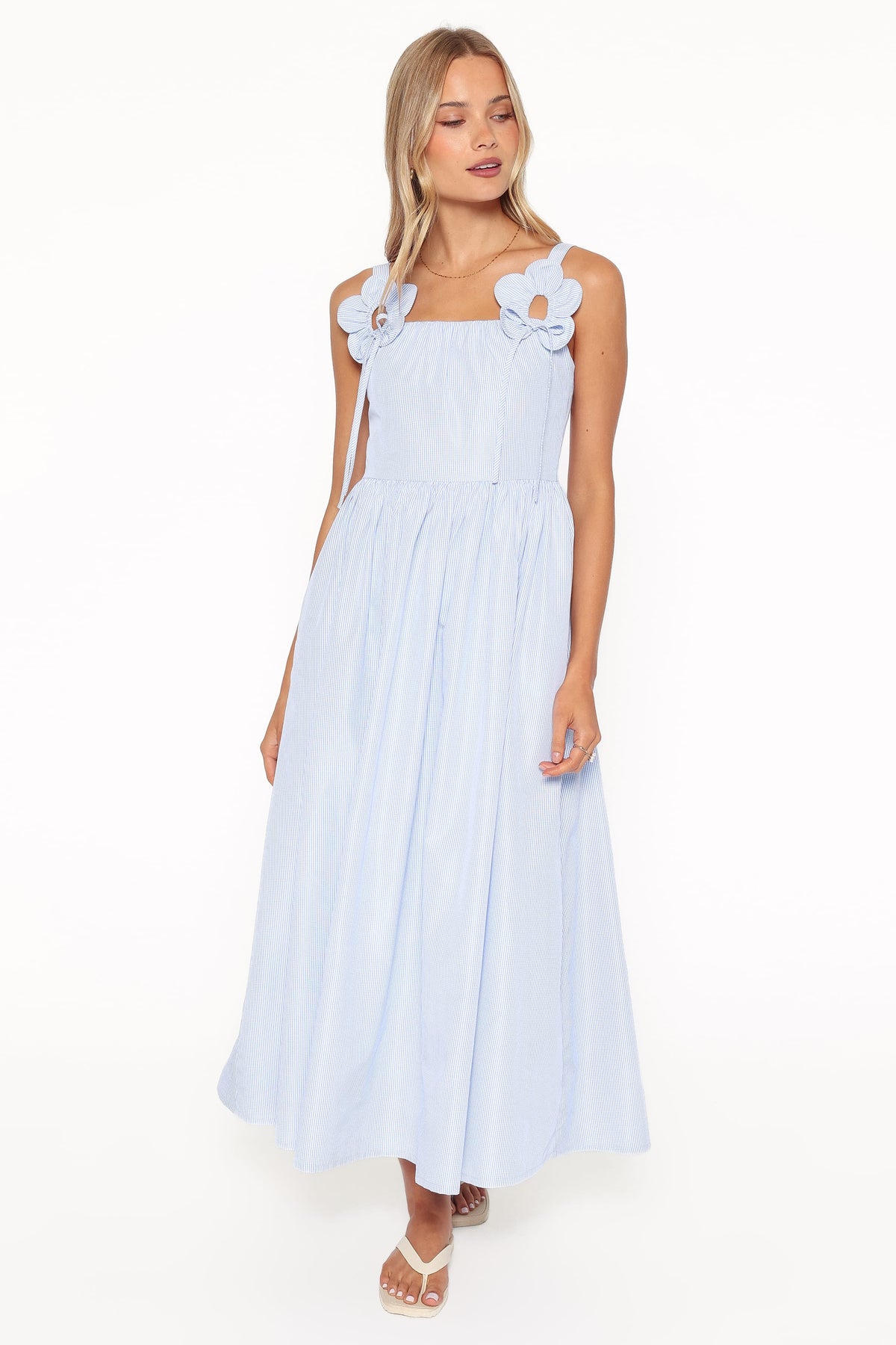 Alden Maxi Dress in Baby Blue Gingham – view 6 of 8