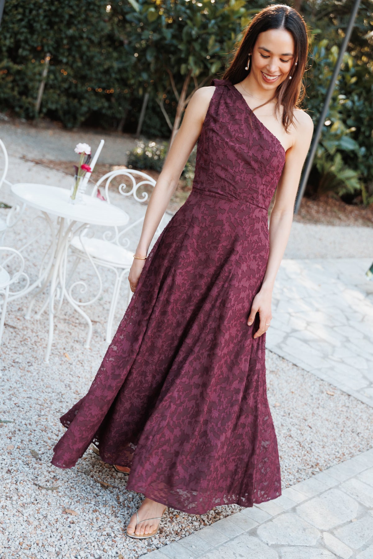 Astarla Maxi Dress in Plum Burnout – view 1 of 7