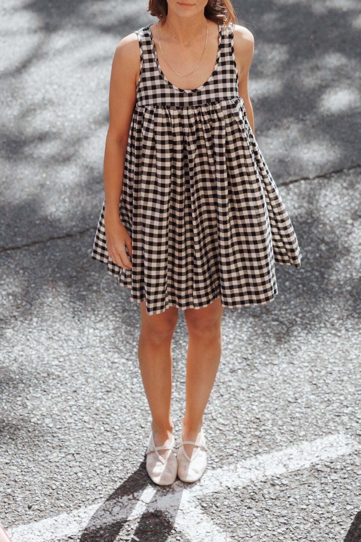 Atria Mini Dress in Black Cream Gingham – view 8 of 8