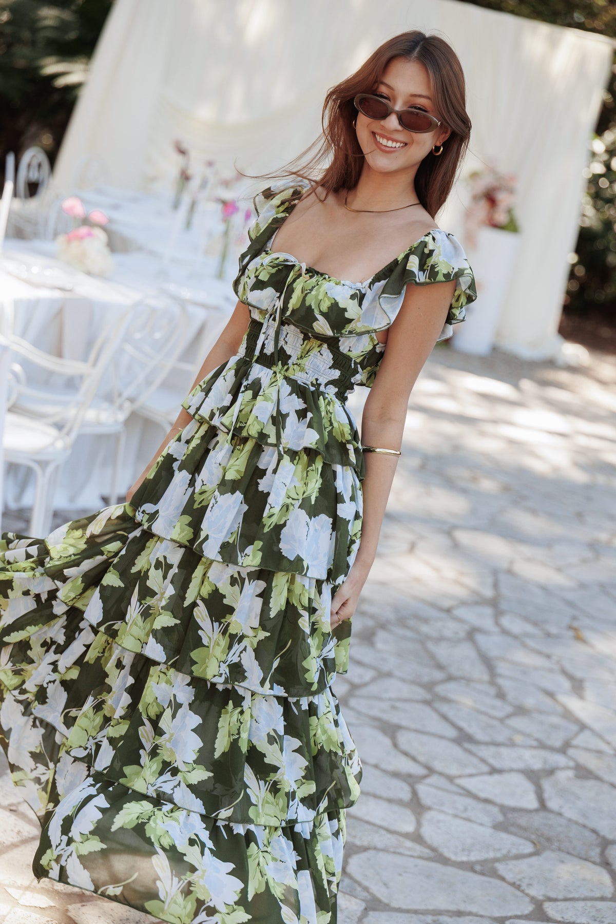 Belle Maxi Dress in Green Floral – view 7 of 7