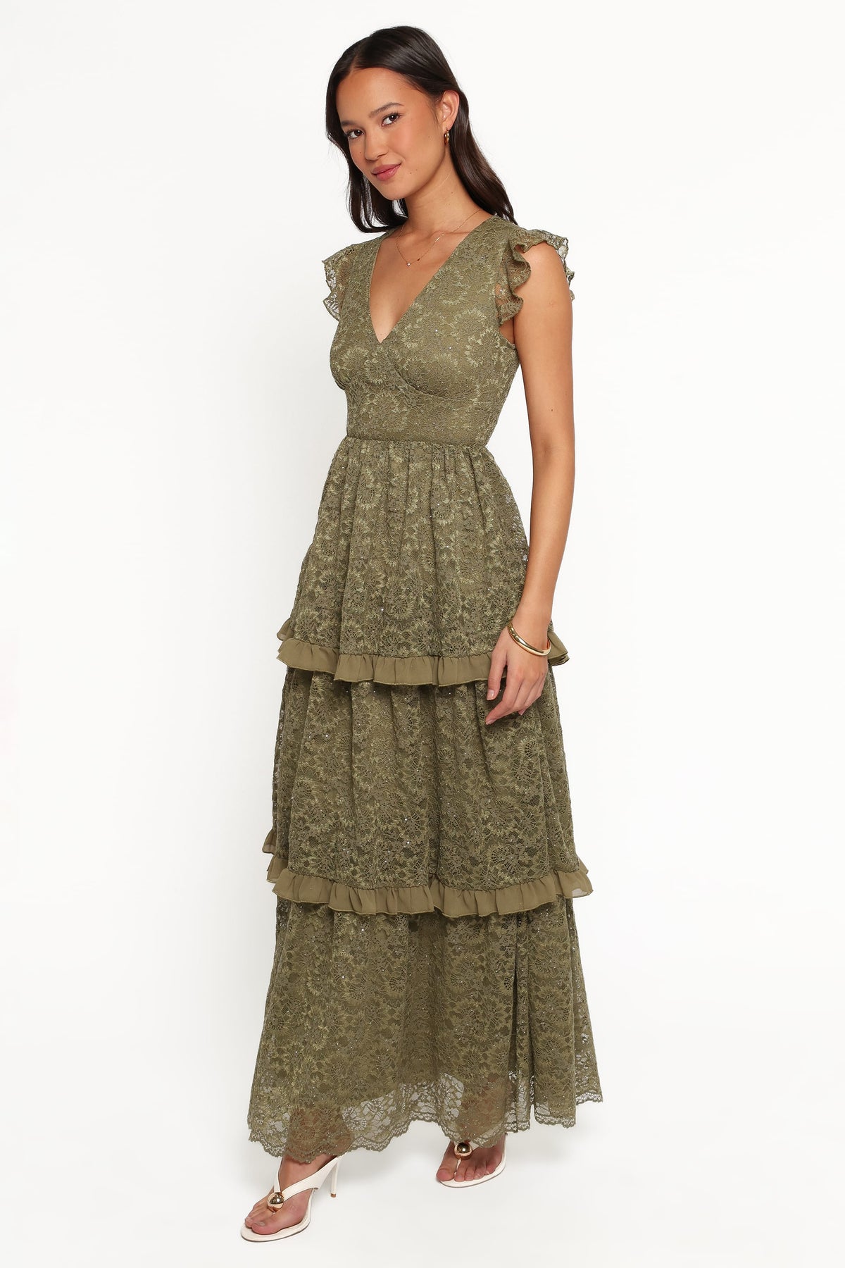 Cataleya Maxi Dress in Olive Lace – view 4 of 7