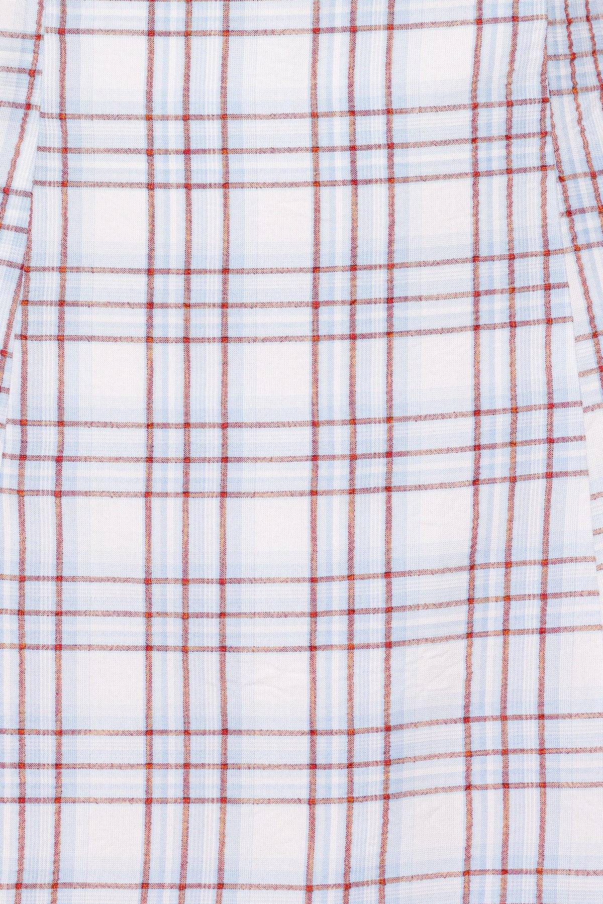Circe Mini Dress in Light Blue Plaid – view 7 of 8