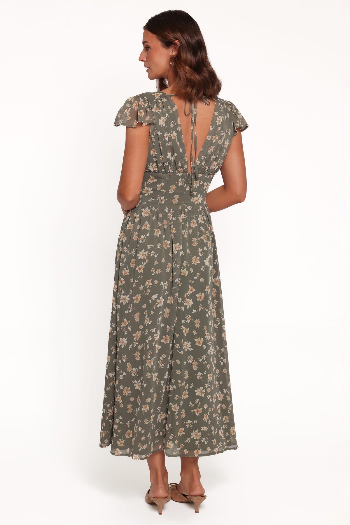 Davie Midi Dress in Olive Floral – view 4 of 6