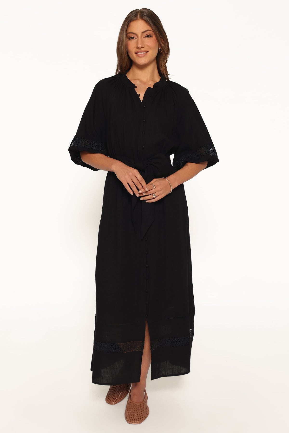 Decosta Long Sleeve Maxi Dress in Black – view 1 of 5