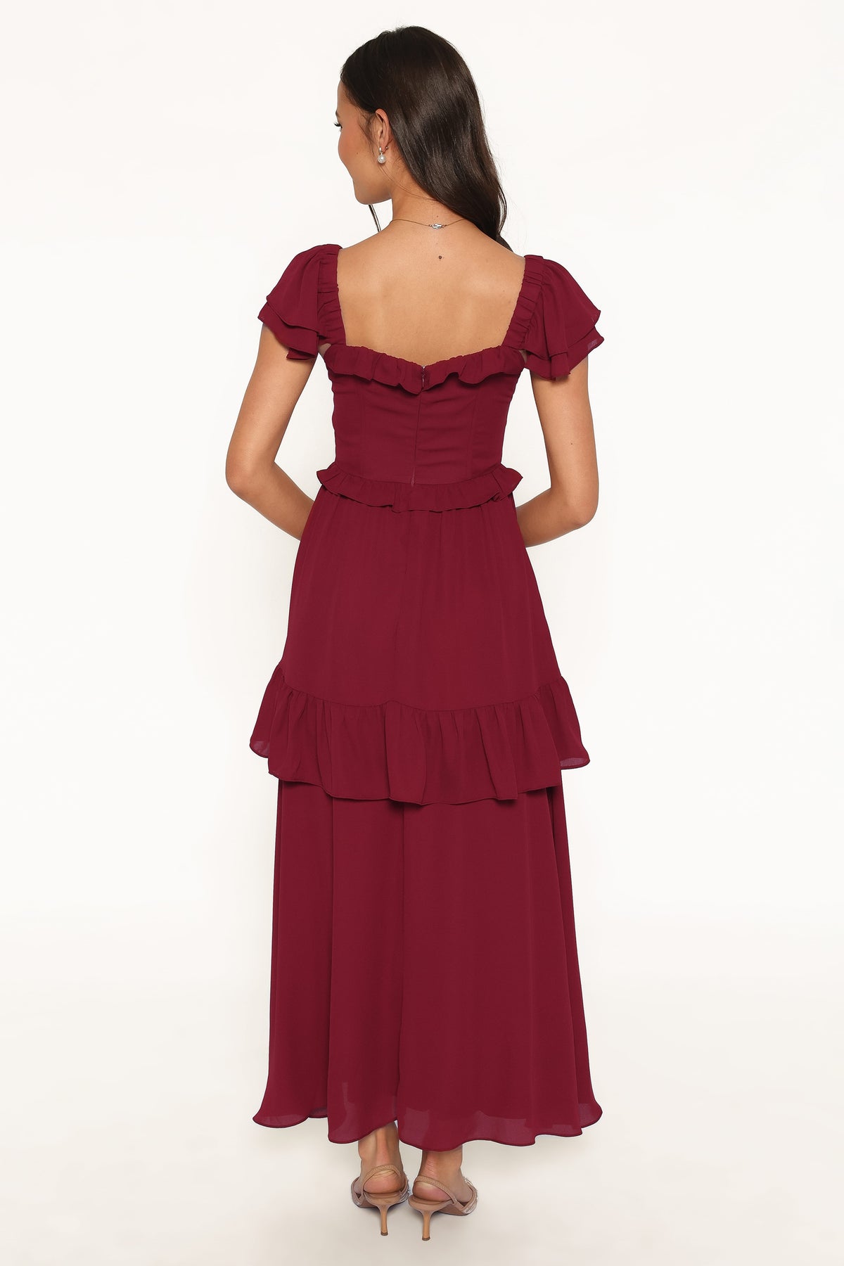 Delavine Maxi Dress in Burgundy – view 5 of 7