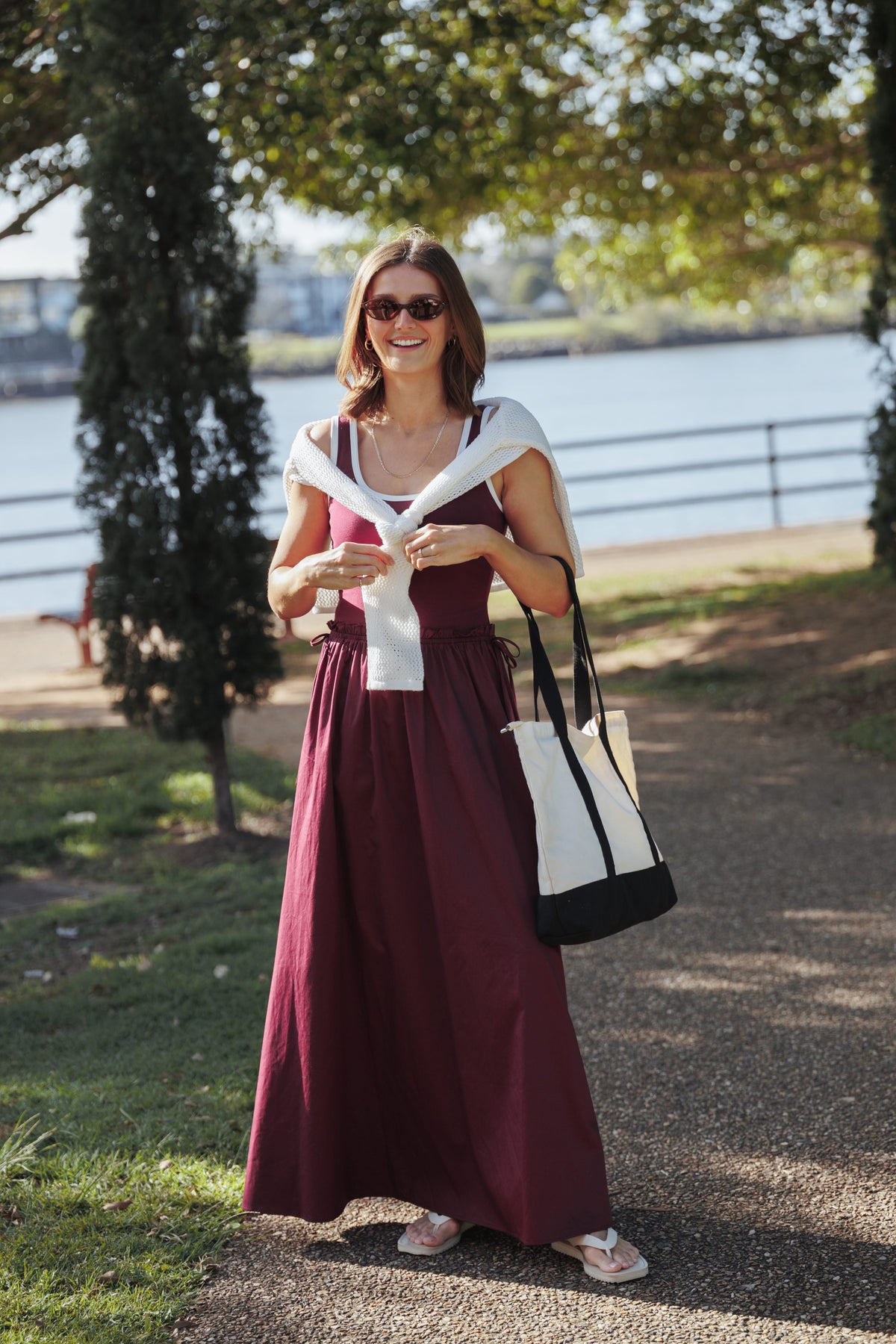 Finesse Maxi Dress in Burgundy – view 1 of 9