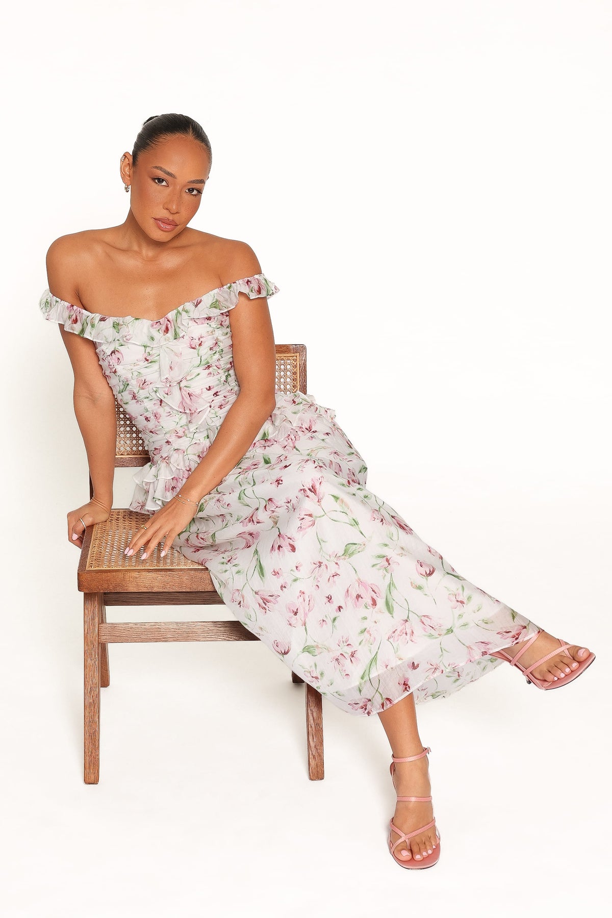 Garcia Midi Dress in White Floral – view 3 of 8