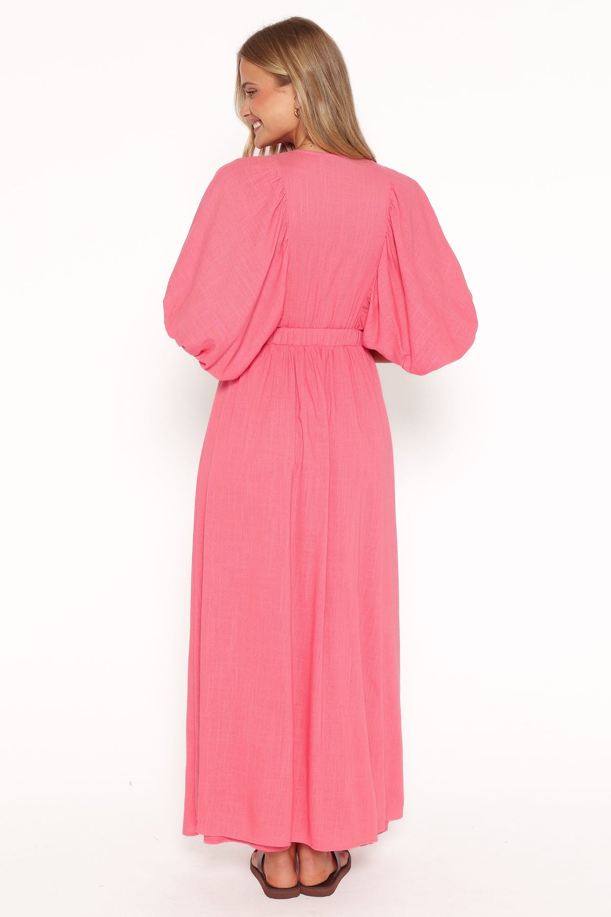 Gianna Puff Sleeve Maxi Dress in Pink – view 5 of 7