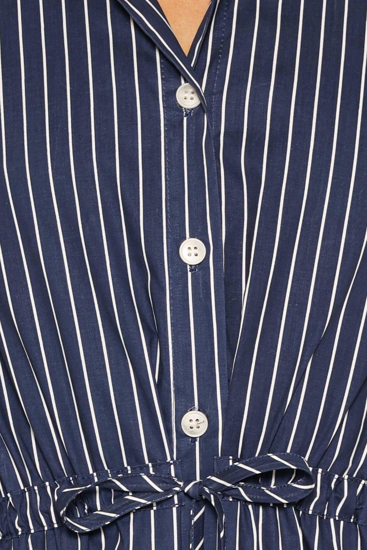 Hansel Long Sleeve Maxi Dress in Navy Stripe – view 7 of 7