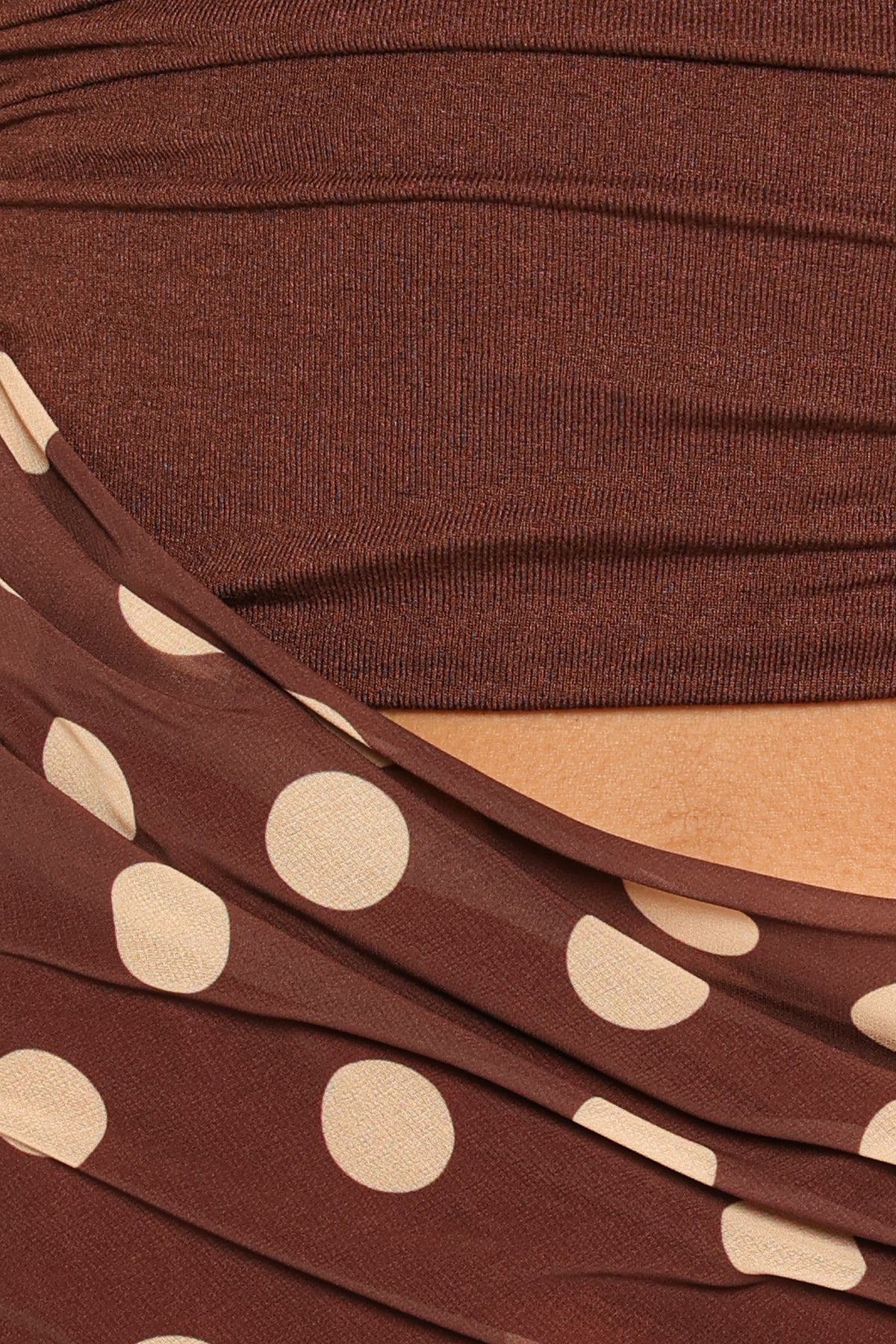 Imani Mini Dress in Brown Polka Dot – view 8 of 9