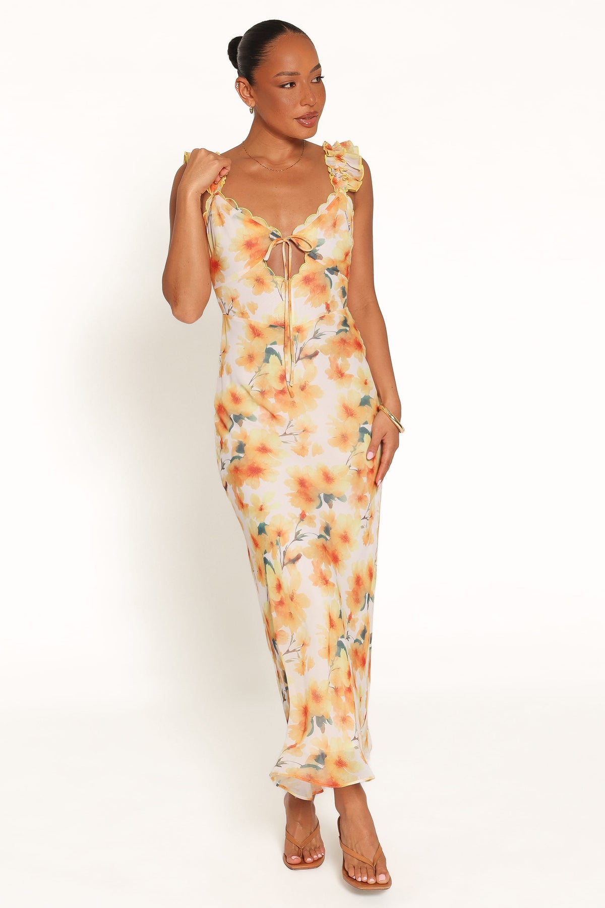 Jean Maxi Dress in Yellow Floral – view 2 of 7