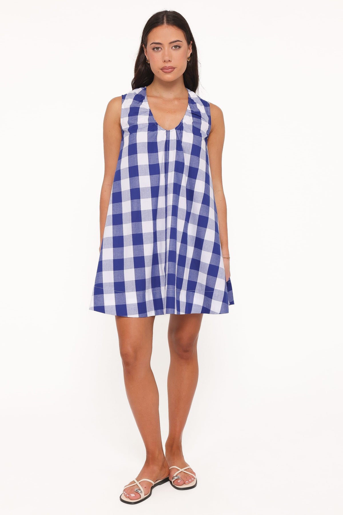 Jorah Mini Dress in Blue Plaid – view 6 of 8