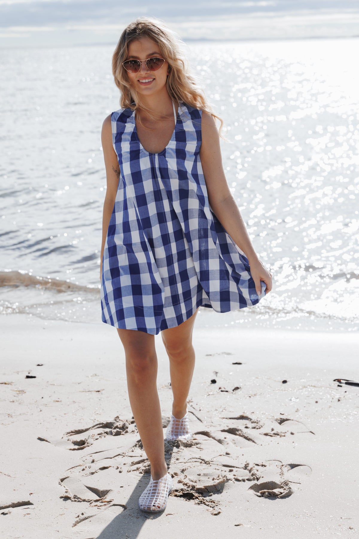 Jorah Mini Dress in Blue Plaid – view 8 of 8