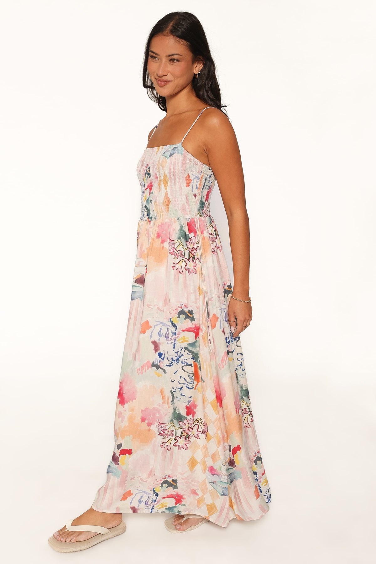 Kalyn Maxi Dress in Pink Watercolor – view 4 of 6