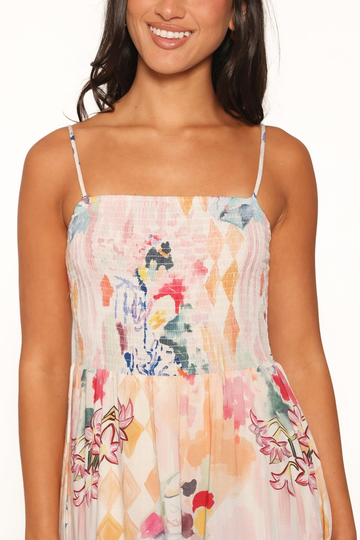 Kalyn Maxi Dress in Pink Watercolor – view 3 of 6