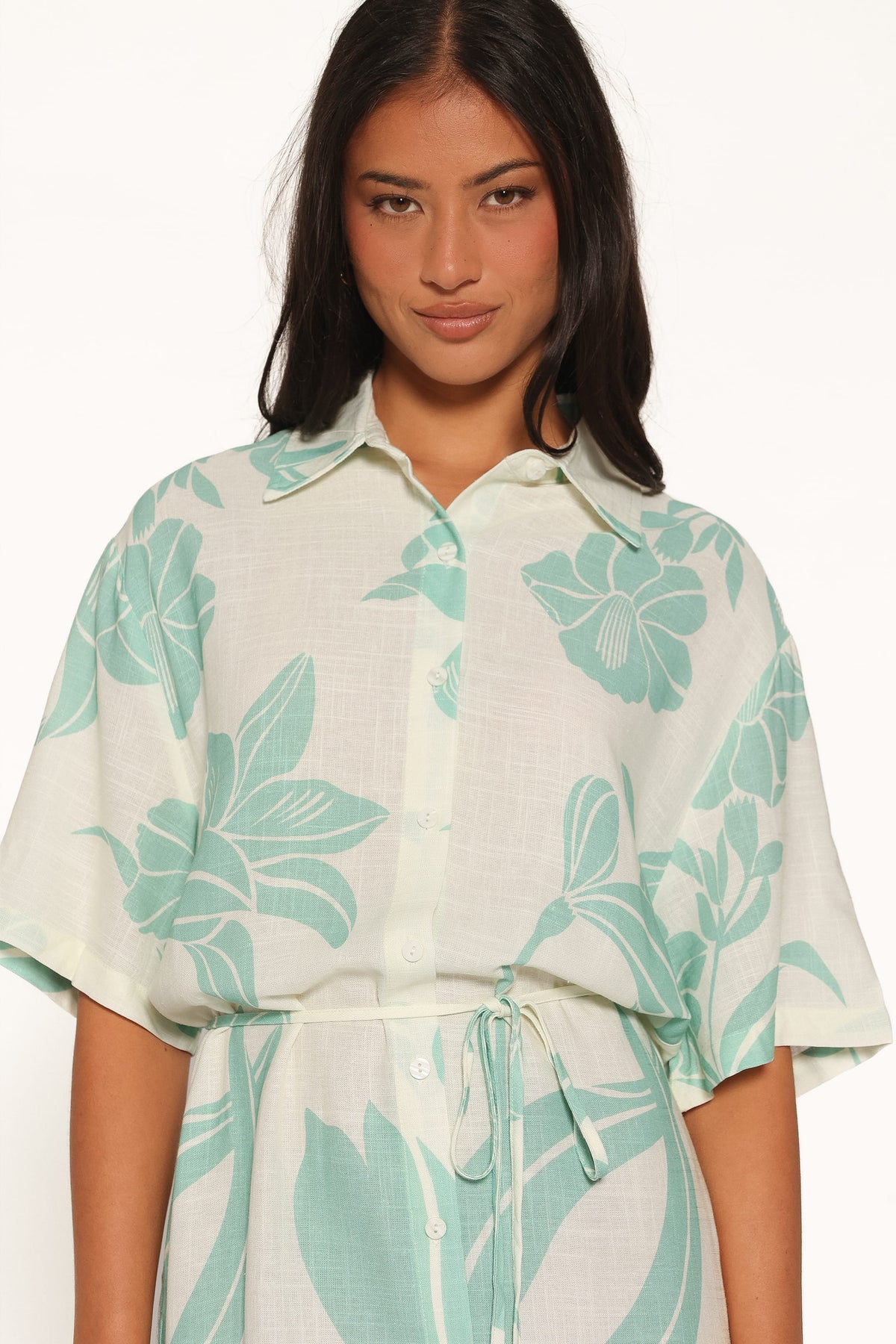 Karmon Mini Dress in Green Floral – view 5 of 6