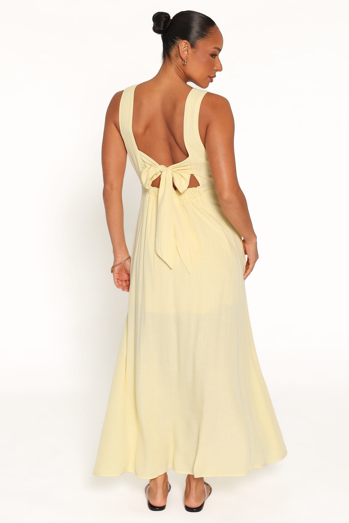 Kerrin Midi Dress in Butter Yellow – view 4 of 7