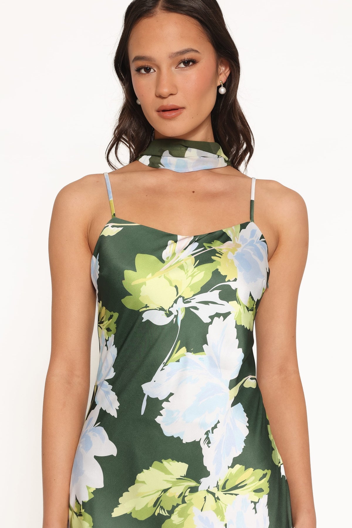 Kinara Maxi Dress in Olive Floral – view 3 of 7
