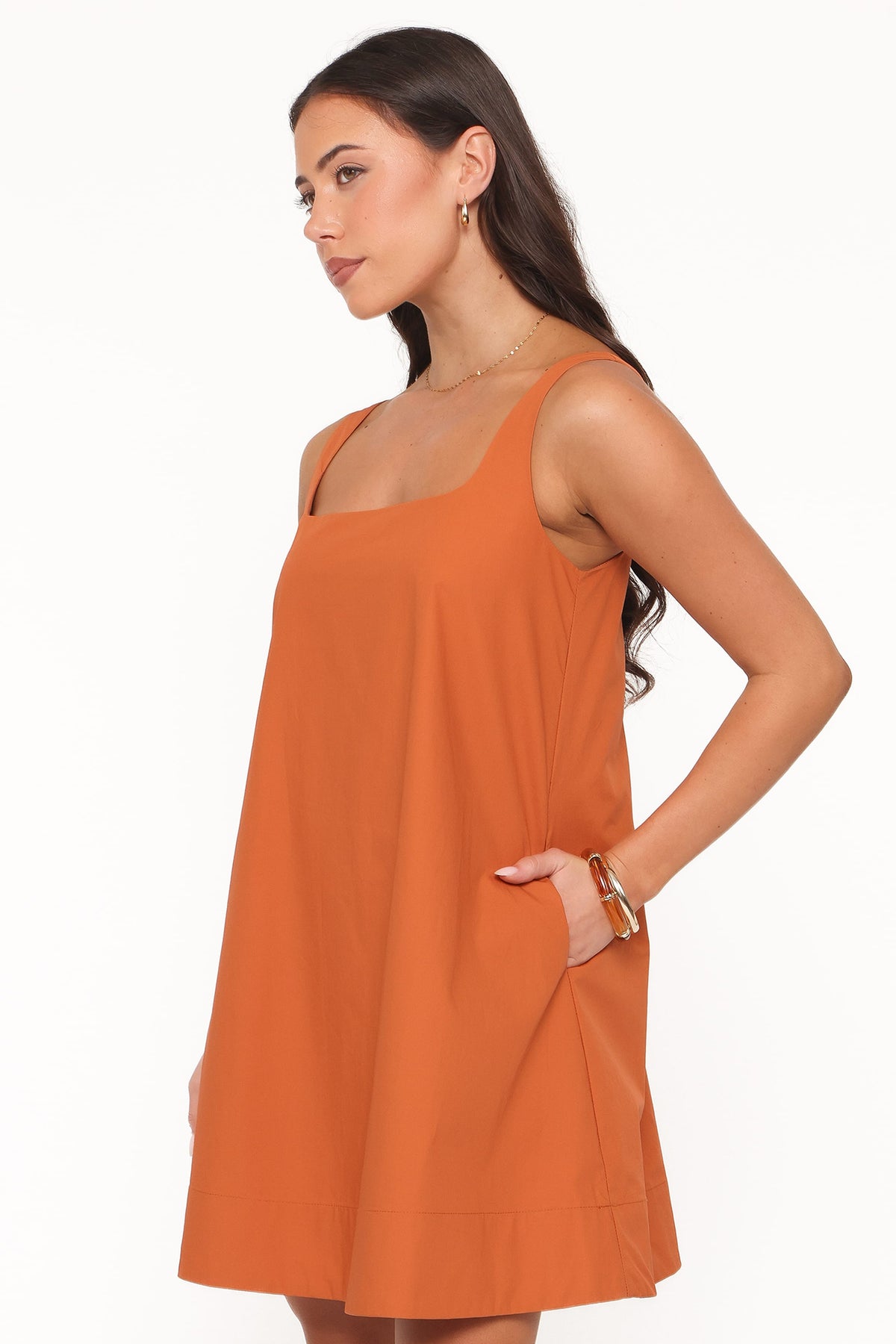 Kora Mini Dress in Burnt Orange – view 3 of 6