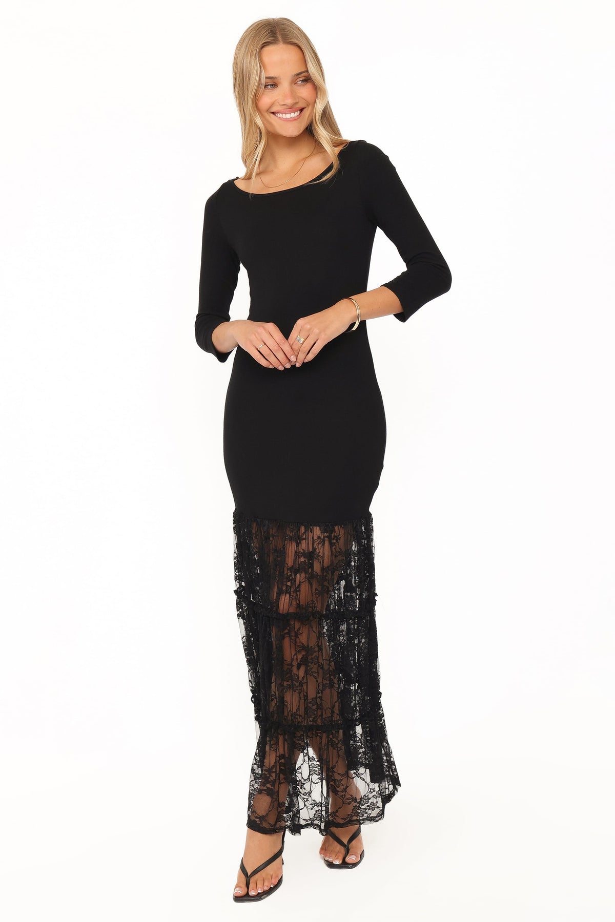 Ladonna Long Sleeve Maxi Dress in Black – view 1 of 7