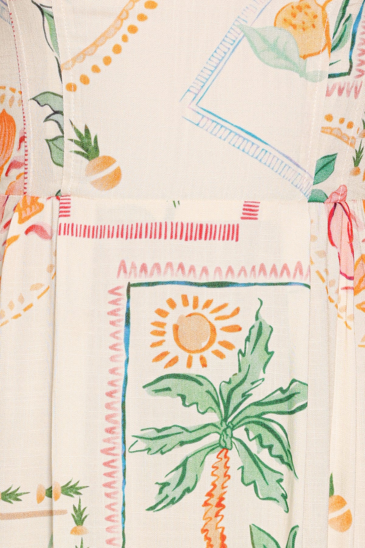 Lindon Strapless Maxi Dress in Cream Palm Print – view 6 of 6