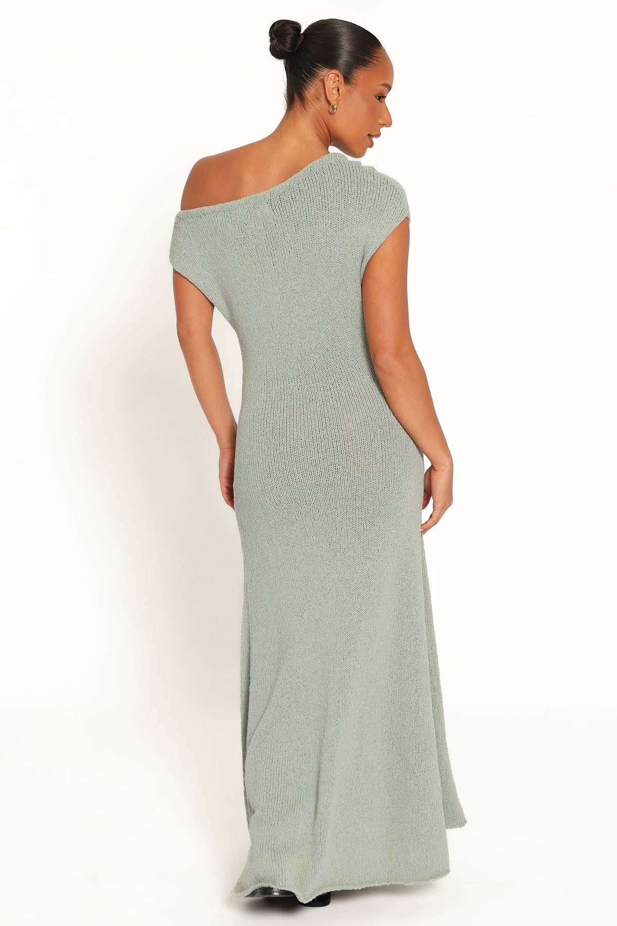 Linora Off Shoulder Maxi Dress in Sage Green – view 4 of 6