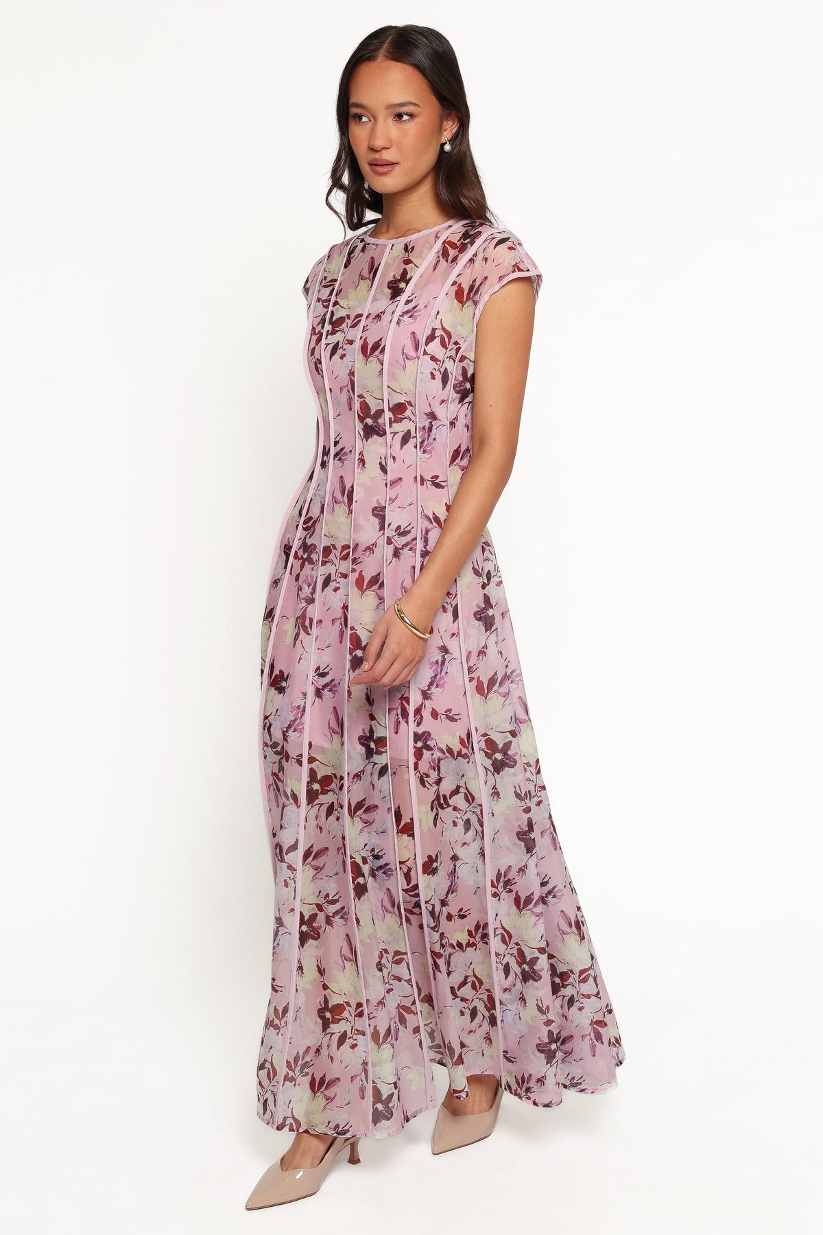 Livio Maxi Dress in Lilac Floral – view 3 of 7