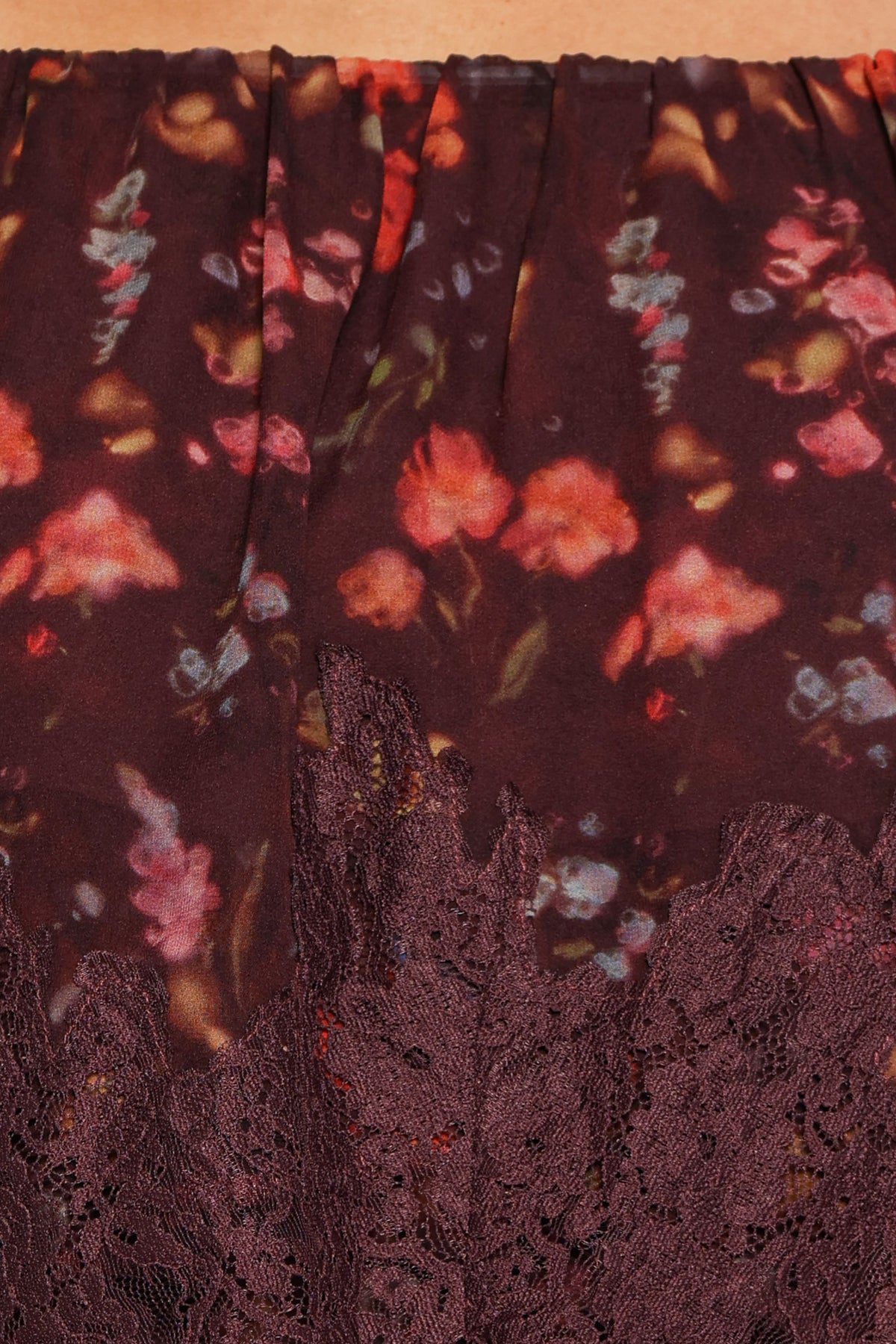 Lunella Maxi Dress in Plum Blurred Floral – view 6 of 7