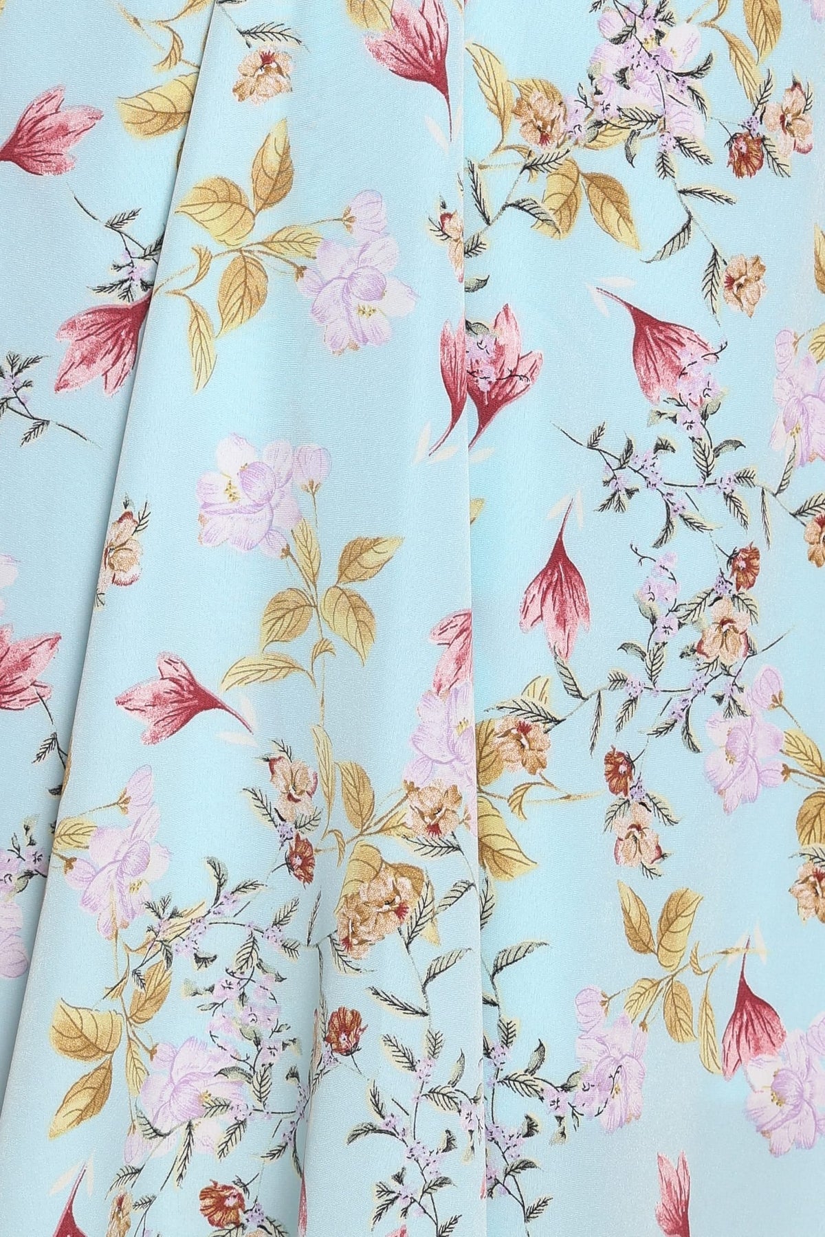 Marta Strapless Midi Dress in Blue Floral – view 5 of 5