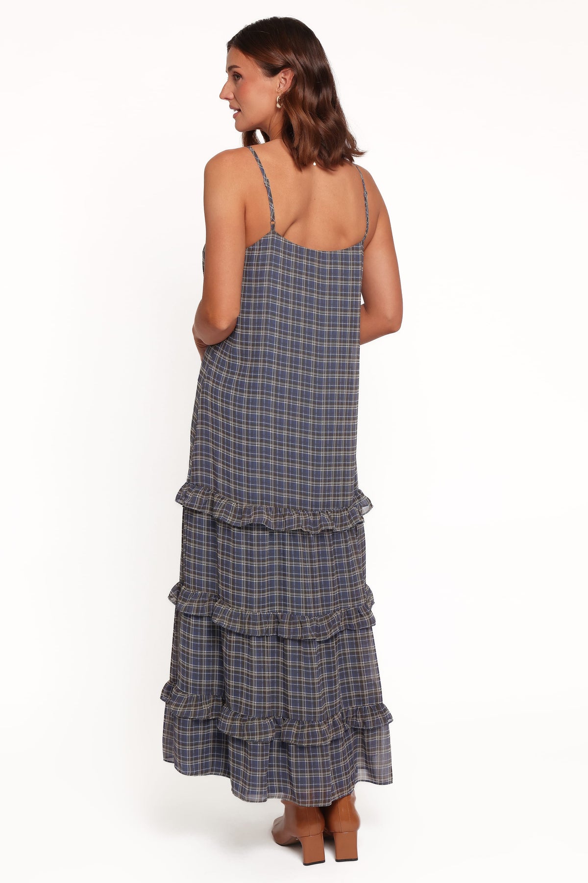 Minka Maxi Dress in Blue Plaid – view 4 of 6